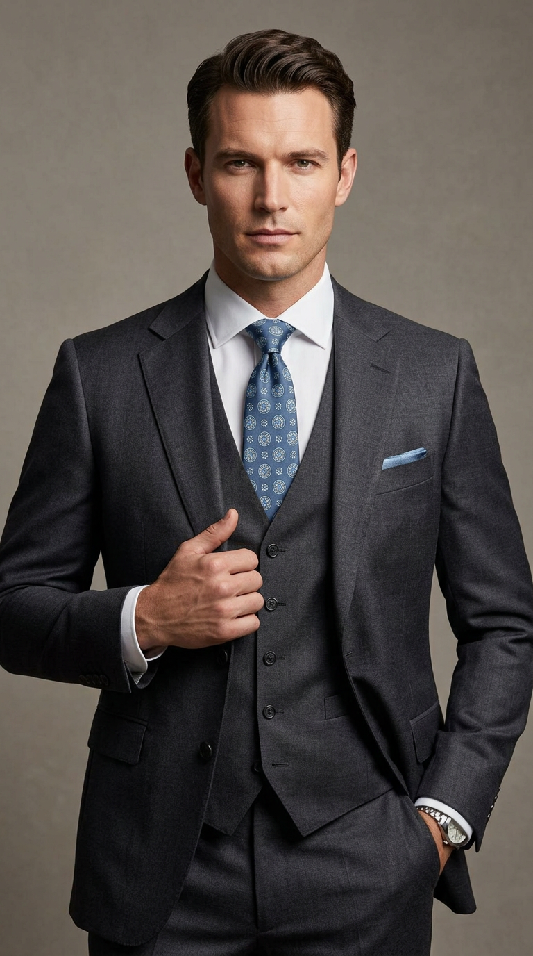 The Azure Floral Medallion Necktie