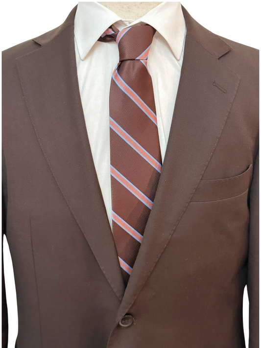 Corbata tejida a rayas azules y negras Oasis