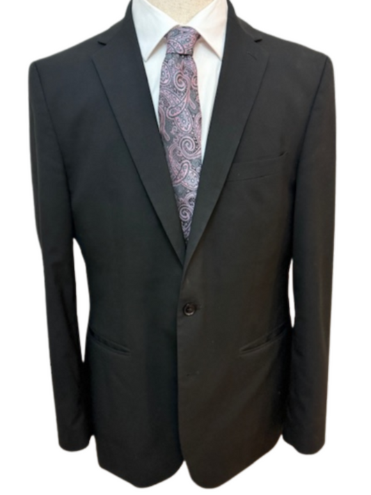 Charcoal Grey and Pink Paisley Necktie