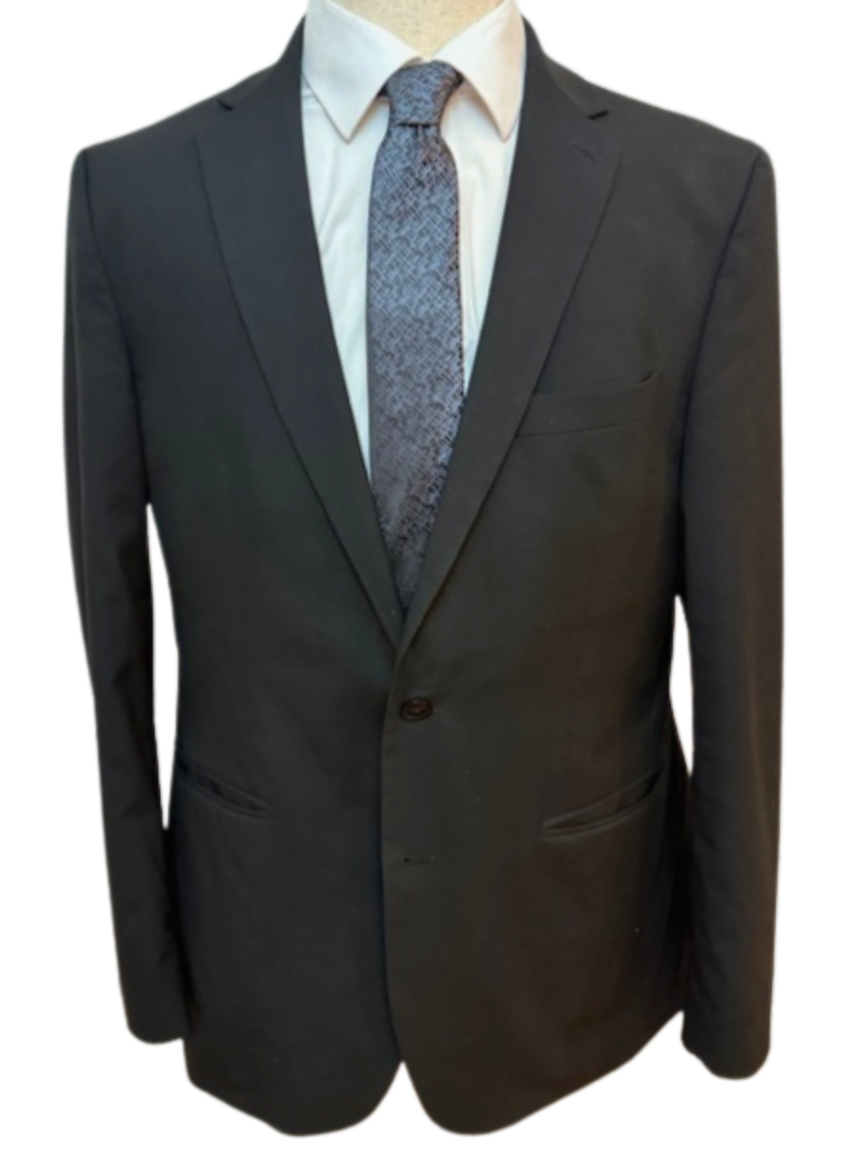 Dynamic Dark Grey Weave on Black Necktie