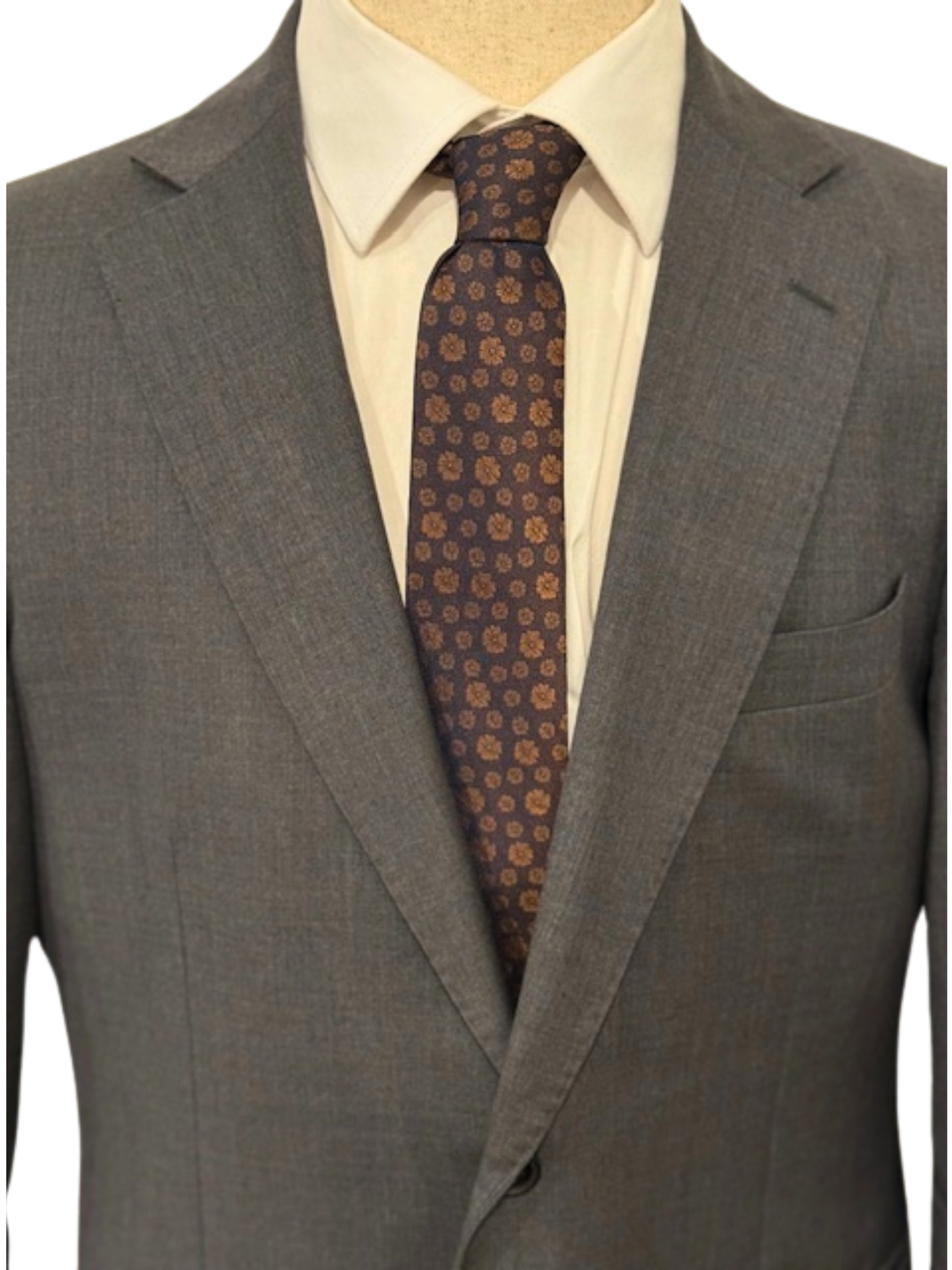 The Copper Elegance Floral Necktie