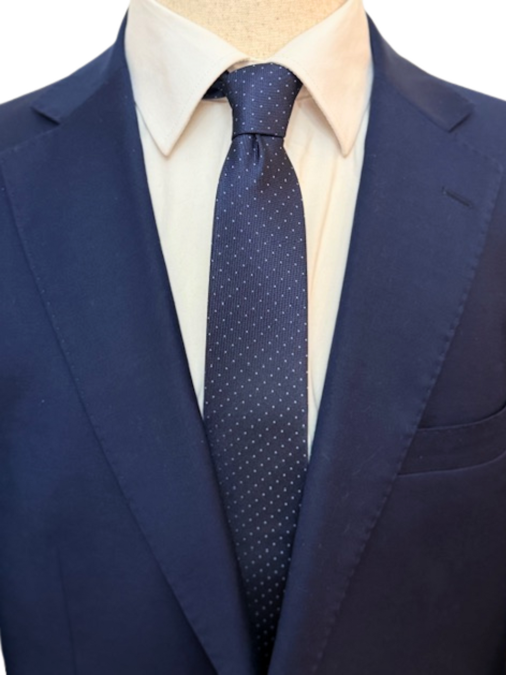 Gold Polka dots on black with Blue Speckles Necktie