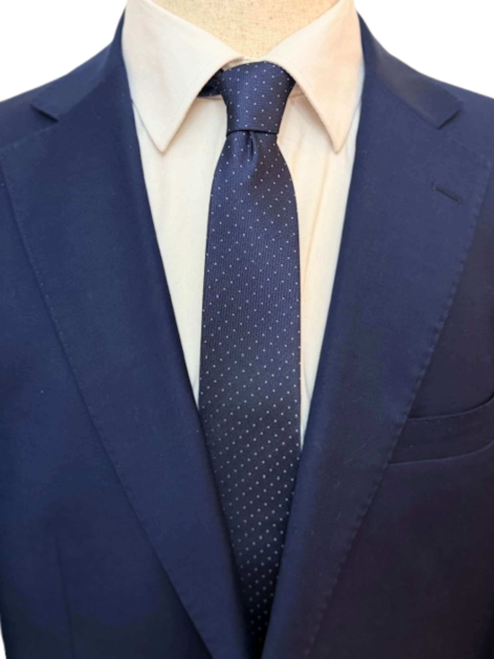 Gold Polka dots on black with Blue Speckles Necktie