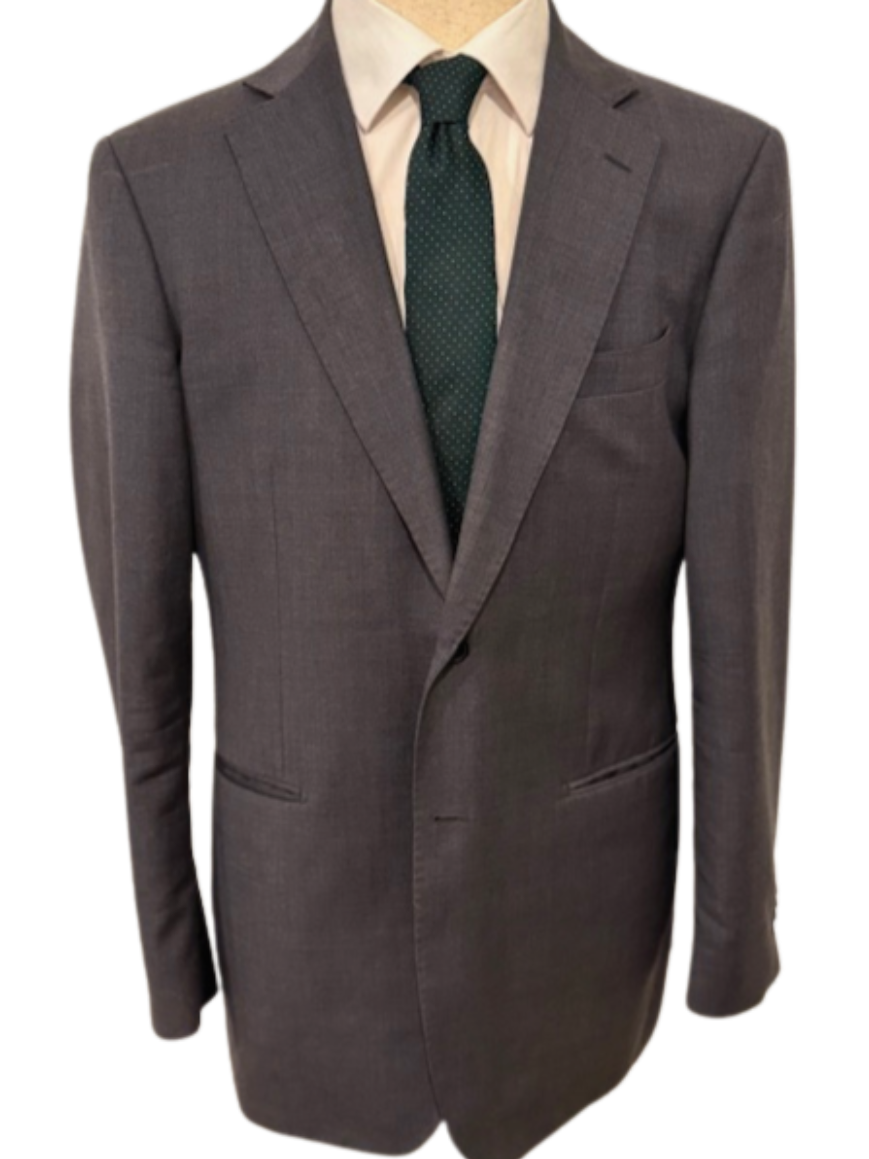 White Micro Dot on Forrest Green Necktie