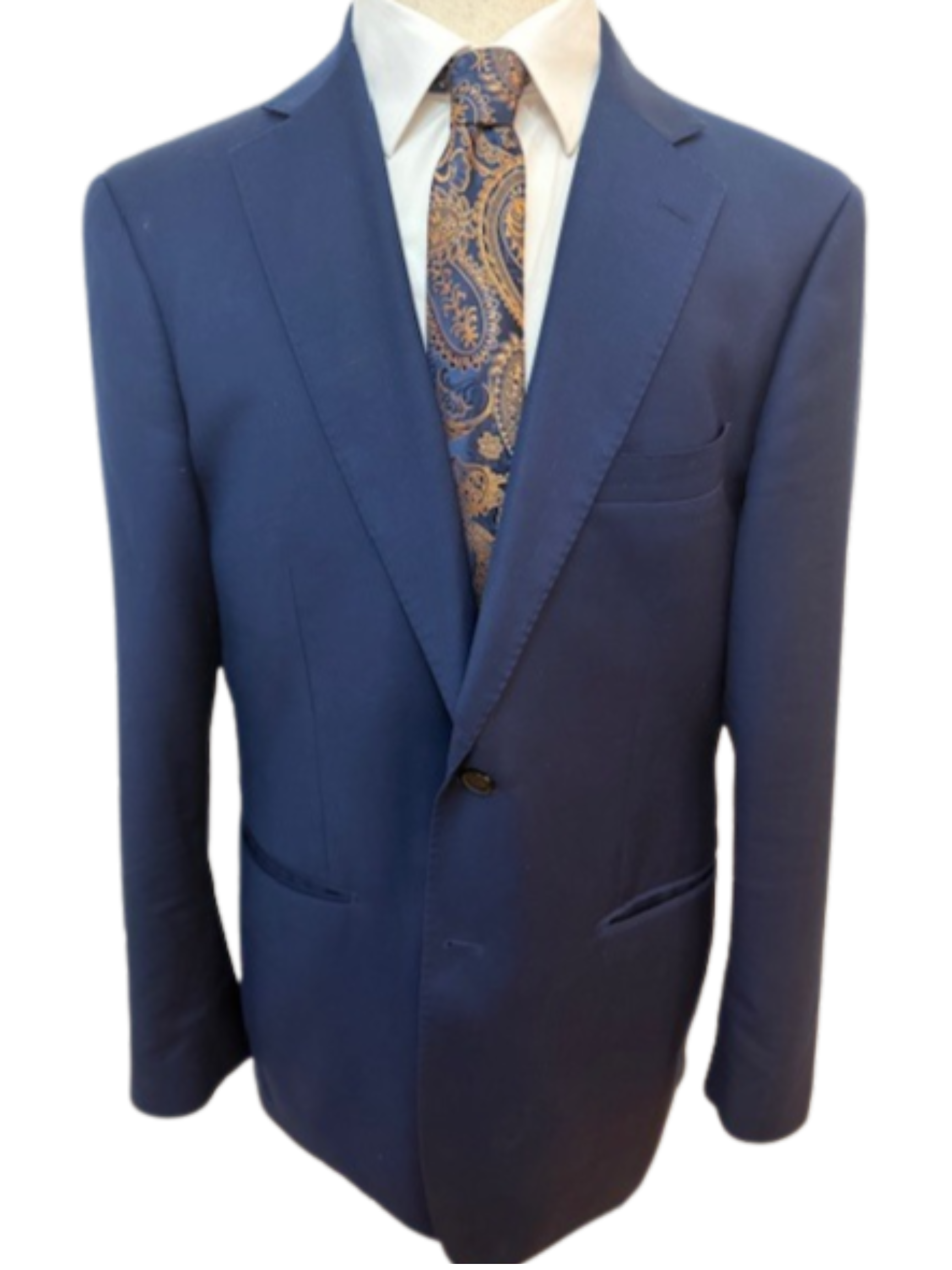 Copper and Navy Paisley on Navy Necktie