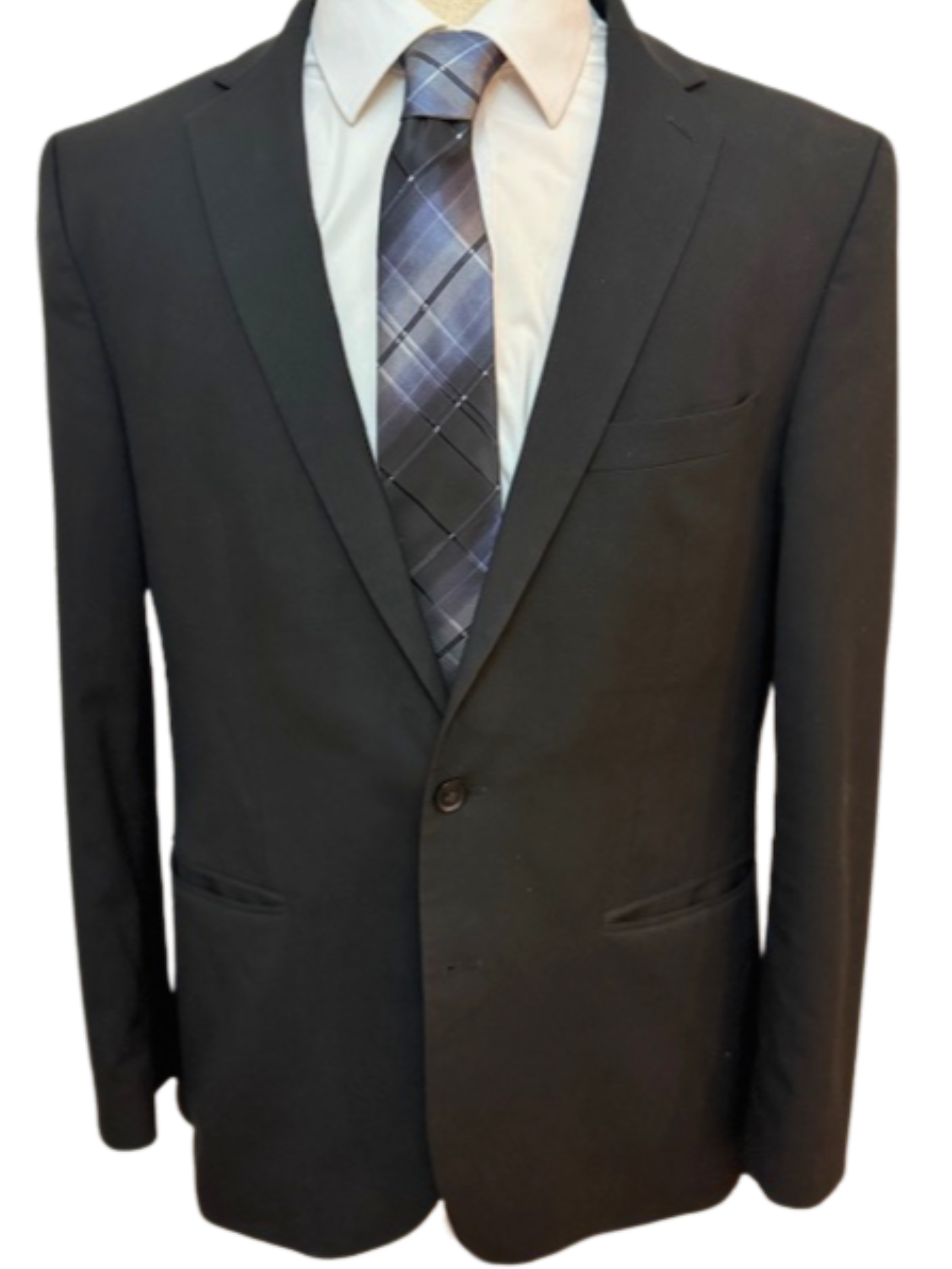 Silver, Grey and Black Plaid Necktie