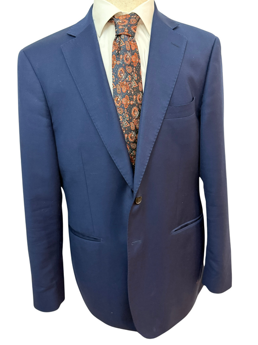 Burnt Orange and Black on Navy Paisley Necktie