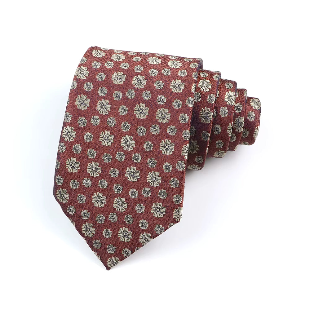 The Crimson Bloom Floral Necktie