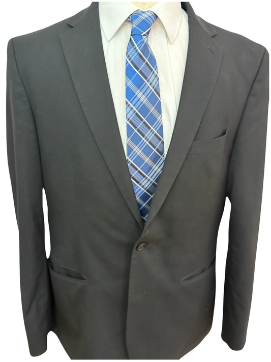 Black, White And Navy Checkered Plaid Necktie