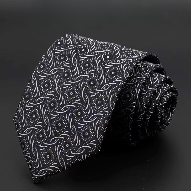 The Onyx Crest Floral Necktie