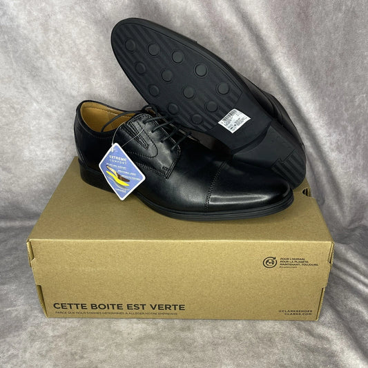 Clarks Men's Whiddon cap Toe Oxford Black Dress shoe