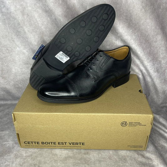Clarks Men's Whiddon cap Toe Oxford Black Dress shoe