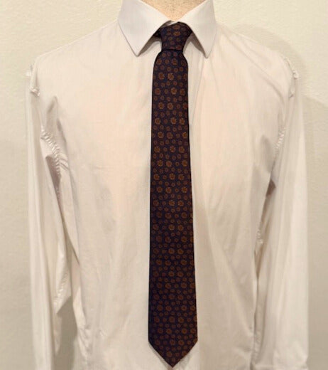 The Copper Elegance Floral Necktie