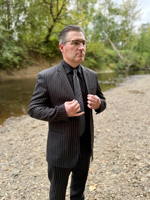 Black Classic Men's Long Sleeve Dress Shirt